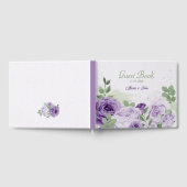 Livre D'or belle fleurs violettes mariage (Complet)