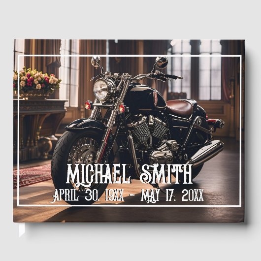 Livre D'or Belle moto Célébration de la vie (Recto)