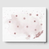 Livre D'or belle rose mauve bordeaux fleurs vert (Verso)