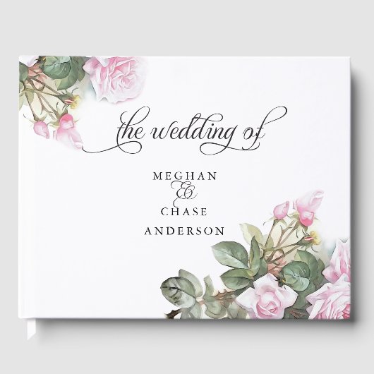 Livre D'or Belle rose peinte Roses BarefootBride™ (Recto)