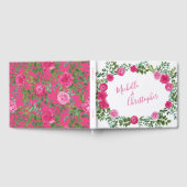 Livre D'or Belles roses de mariage roses vives Floral (Complet)