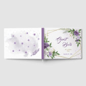 Livre D'or belles teintes violettes fleurs géométriques (Complet)