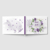 Livre D'or belles teintes violettes fleurs verdure couronne (Complet)