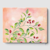 Livre D'or Berries roses et feuillage vert (Verso)