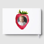 Livre D'or Berry First Birthday Strawberry Custom Photo (Verso)