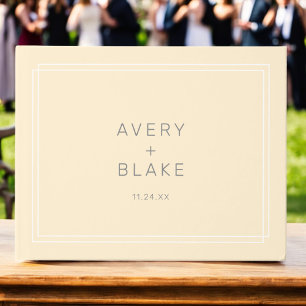 Livre D'or Beurre neutre simple Mariage jaune