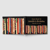 Livre D'or Bibliothèque Livres Abstrait Anniversaire de fête  (Complet)