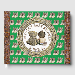 Livre D'or Bientôt b Lil "Cowboy Baby shower Guestbook