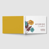 Livre D'or Bijou floral moderne ton moutarde mariage (Complet)