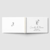 Livre D'or Black and White Flora Monogram Calligraphy Wedding (Complet)
