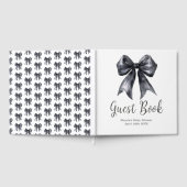 Livre D'or Black Coquette Bow Baby Shower Guest Book (Complet)