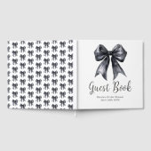 Livre D'or Black Coquette Bow Bridal Shower Guest Book (Complet)
