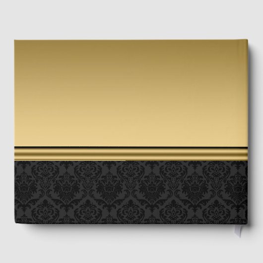 Livre D'or Black Damask Silver Gold Heart (Verso)