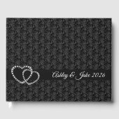 Livre D'or Black Damask-Two Hearts (Recto)