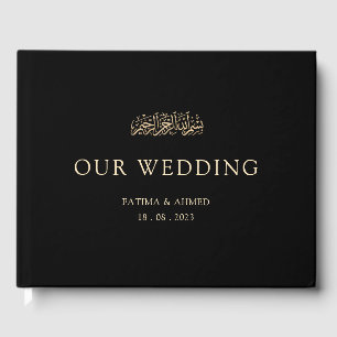 Livre D'or Black Elegant Notre Mariage Minimal Islam musulman