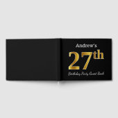 Livre D'or Black, Faux Gold 27e fête d'anniversaire + Nom per (Complet)