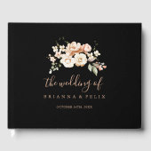 Livre D'or Black Forme Royal Floral Mariage (Recto)