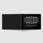 Livre D'or Black Funeral Book of Condolence | Mémorial (Complet)