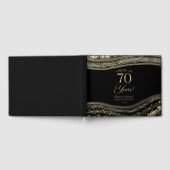 Livre D'or Black Gold Agate 70th Wedding Anniversary Party (Complet)