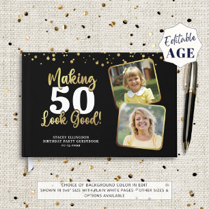 Livre D'or Black Gold Anniversaire 2 Photos Rendre AGE Bon