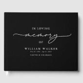 Livre D'or Black In Loving Memory Memorial Funeral (Recto)