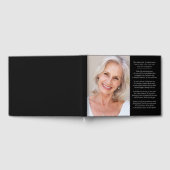Livre D'or Black Photo Poem Memorial Funérailles (Complet)