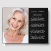 Livre D'or Black Photo Poem Memorial Funérailles (Recto)