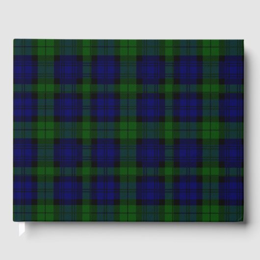 Livre D'or Black Watch Tartan bleu vert Plaid (Recto)