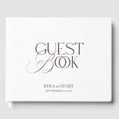 Livre D'or Black & White Modern Minimalist Wedding  (Recto)