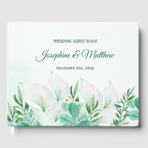Livre D'or Blanc Calla Lily Mariage Floral