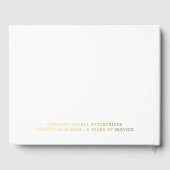 LIVRE D'OR BLANC CLASSIQUE CHIC MONOGRAMMÉ POUR DÉ (Verso)