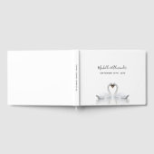 Livre D'or Blanc cygnes inséparables simple mariage élégant (Complet)
