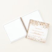 Livre d'or blanc diplômé parties scintillant motiv (Intérieur)