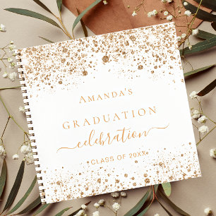 Livre d'or blanc diplômé parties scintillant motiv
