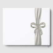 Livre d'or blanc Ribbon Diamond Bow Mariage (Verso)
