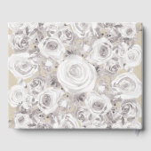 Livre D'or Blanc Rustique Roses d'hiver Kraft Mariage Élégant (Verso)