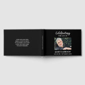 Livre D'or Blanc sur Black Celebration of Life With Photo (Complet)