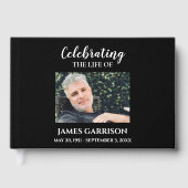 Livre D'or Blanc sur Black Celebration of Life With Photo (Recto)