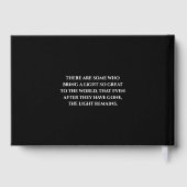 Livre D'or Blanc sur Black Celebration of Life With Photo (Verso)