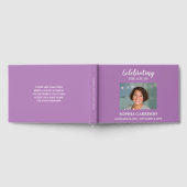 Livre D'or Blanc sur Lavender Célébration de la vie avec phot (Complet)