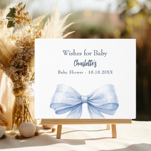Livre D'or Bleu arc blanc voeux garçon Baby shower