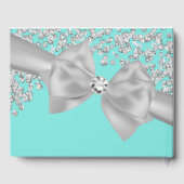 Livre D'or Bleu Big Blanc Bow Diamonds Chic Mariage (Verso)