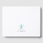 Livre D'or Bleu Bonjour Bébé Baby shower Tour Eiffel (Verso)