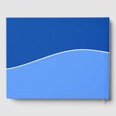 Livre D'or Bleu clair, Bleu foncé, Courbe blanche + Noms (Verso)