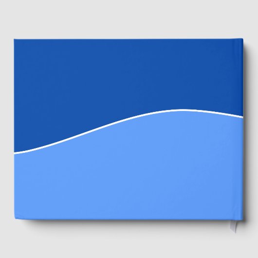 Livre D'or Bleu clair, Bleu foncé, Courbe blanche + Noms (Verso)