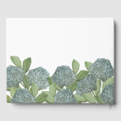 Livre D'or Bleu Dusty Mariage Hydrangea Botanique Floral (Verso)