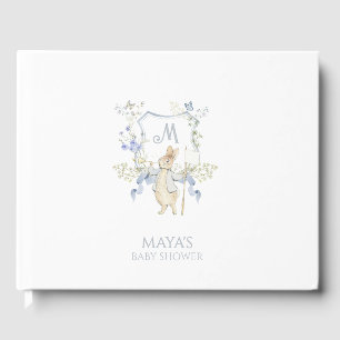 Livre D'or Bleu En vichy Peter le Baby shower Rabbit MUTED BL