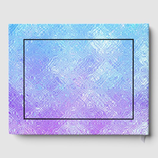 Livre D'or Bleu et violet verre irisé ombre (Verso)