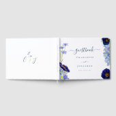 Livre D'or Bleu Fleur sauvage moderne (Complet)