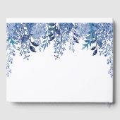 Livre D'or Bleu Floral Script En Mémoire Affectueuse (Verso)